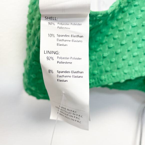 Cupshe Women's Textured Bralette & High Waist Bikini Set Green Size M - Picture 6 of 8